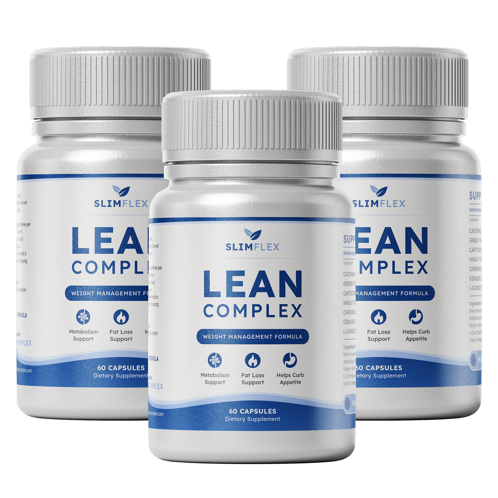 SlimFlex Lean Complex bottles used in the formula overview